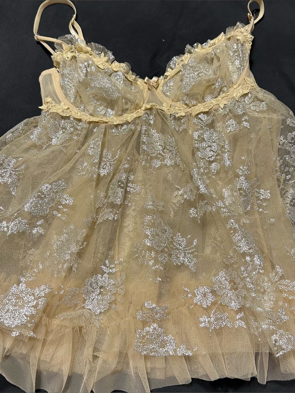 Vintage La Senza Gold Babydoll Lingerie